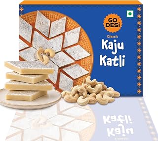 GO DESi Classic Kaju Katli -180 grams | No Artificial Flavours | Rich, Nutty Taste | Sweet Amazon sale