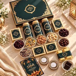 NutriSnacksBox Evergreen Diwali Hamper | 13 Items Luxury Festive Gift Pack | Assorted Dry Amazon sale