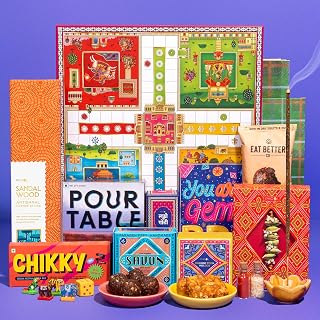 Phool 11 Item Diwali Hamper Bhai Dooj Gift | Silk Pocket Square, Subko Coffee, Sandalwood Amazon sale