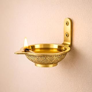 Putrika Traditional Brass Diya for Puja | Pooja Aarti | Arti Deepak Deepam Oil Lamp for Ho Amazon sale