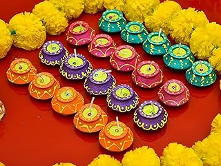 Diwali Diya | Handicraft Matki Diyas | Navratri and Diwali Wax Candles Set | Tealight for Amazon sale