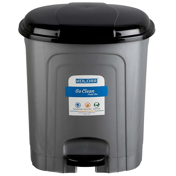 KOLORR Go Clean 13L Dustbin - Grey Amazon sale