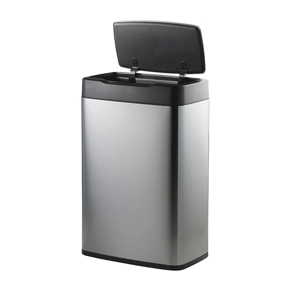 TRAMONTINA 49L Stainless Steel Sensor Dustbin. 49L stainless steel dustbin with sensor lid Amazon sale