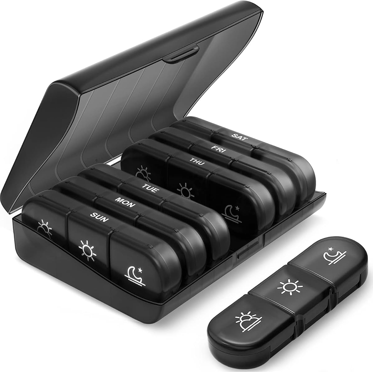 INKULTURE Weekly Medicine Organizer Box 03 Times a Day, Tablets Container Case Travel Pill Amazon sale