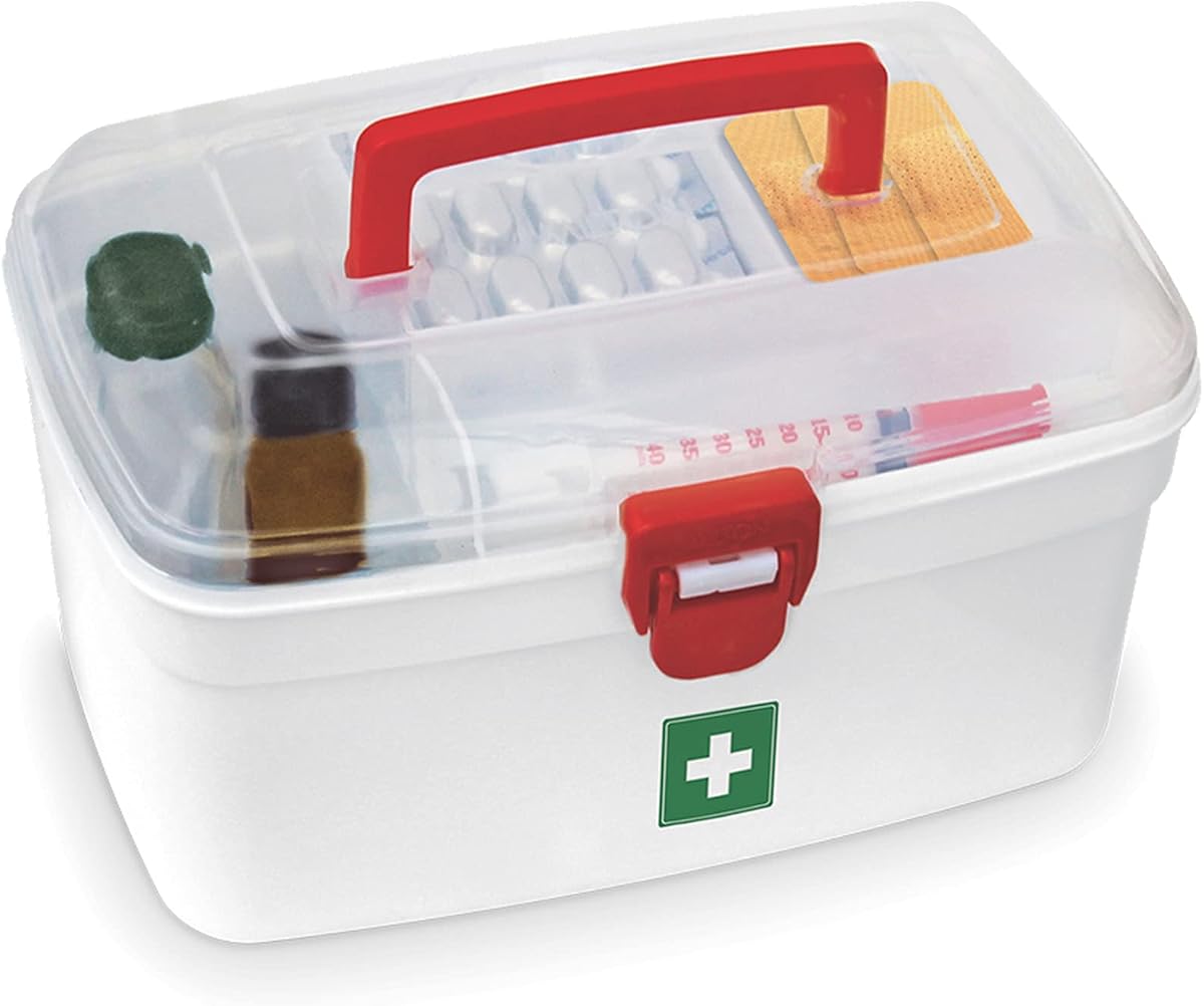 MILTON Plastic Medicine Box, Medical First Aid Box, Multi-Purpose Storage With Handle and Amazon sale