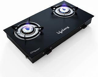 Lifelong 2 Burner Gas Stove Top for Kitchen - Manual Ignition Cooktop Modern Glass Stove f Amazon sale