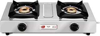 Pigeon By Stovekraft Aspire Stainless Steel Gas Stove 2 Burner I Manual Ignition I High Po Amazon sale