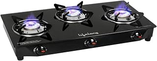 Lifelong 3 Burner Gas Stove Top for Kitchen - Manual Ignition Cooktop Modern Glass Stove f Amazon sale