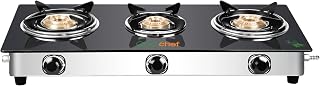 GREENCHEF Popular Glass cook top 3 Burner Gas stove,Stainless Steel Body, Compatible with Amazon sale