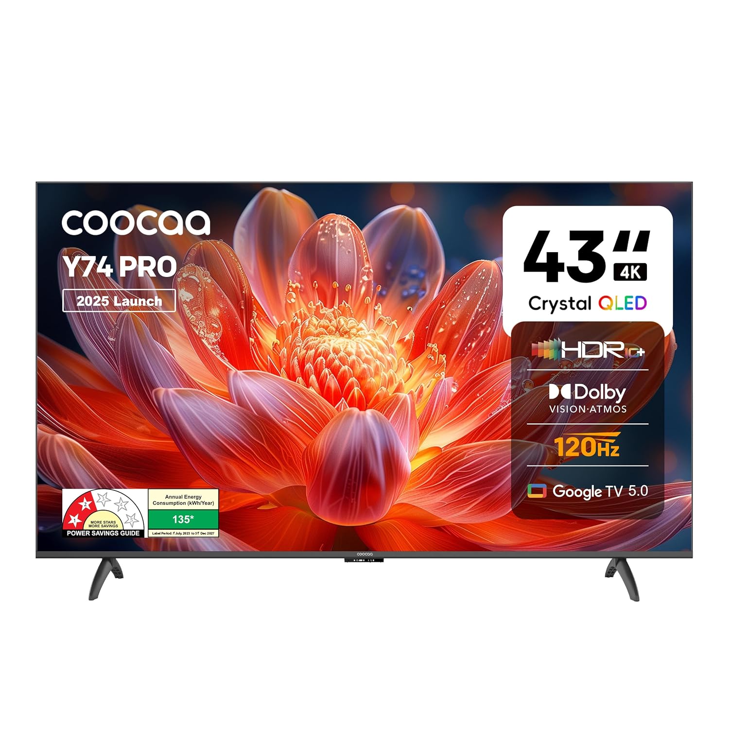 coocaa 43-inch Frameless 4K QLED Google TV (43Y74 Pro) Amazon sale