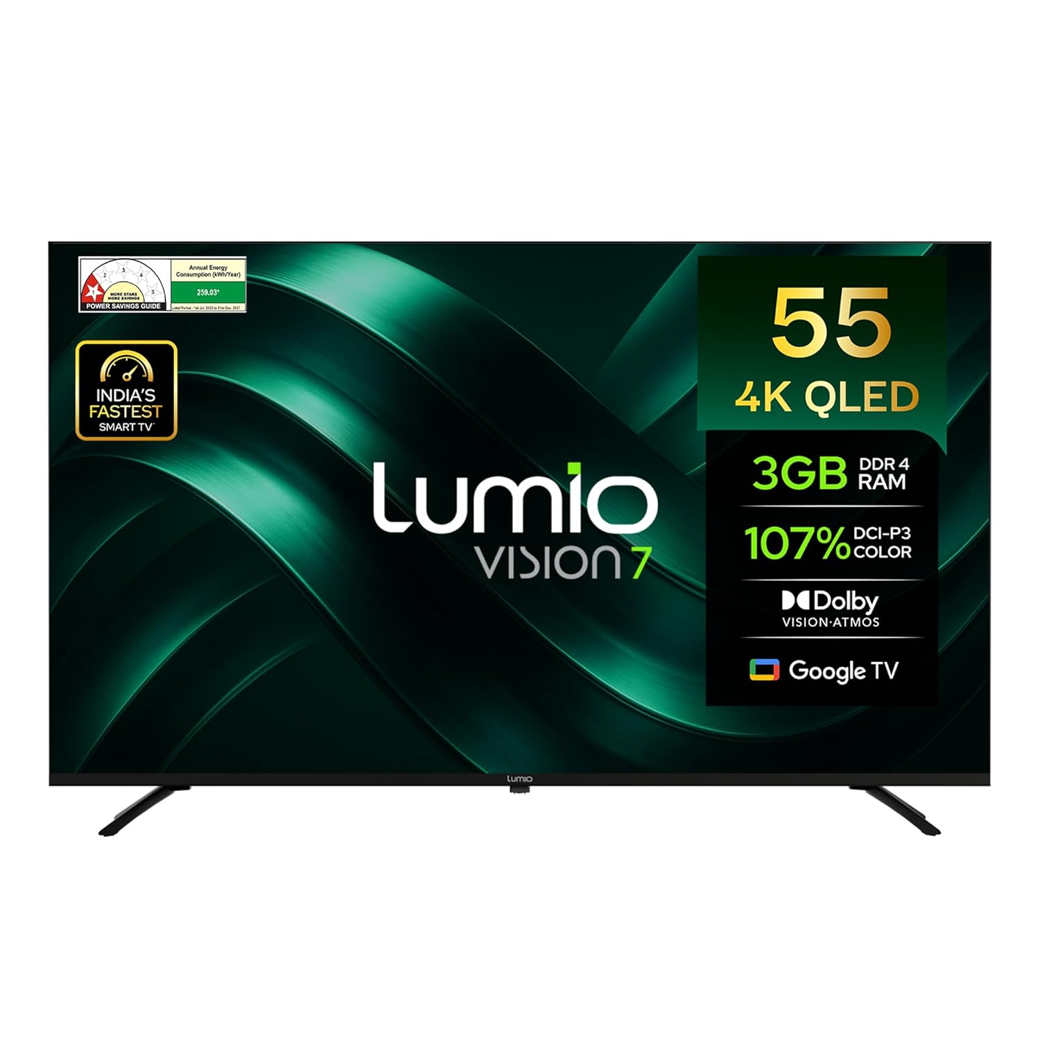 Lumio Vision 7 55-inch 4K QLED Google TV Amazon sale