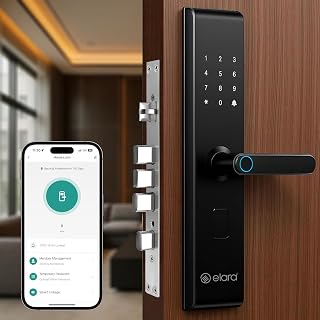 Elara Echo Lite Smart Door Lock, Fingerprint, Card, App, OTP, Keys, PIN Unlock, Alarm Aler Amazon sale