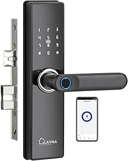 LAVNA Digital Smart Door Lock | 6 Way Unlock | Fingerprint, Mobile App, OTP, PIN, RFID Car Amazon sale