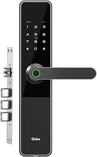 QUBO Smart Door Lock Optima from Hero Group | 4-Way Unlocking | 4 Bolts | Fingerprint | RF Amazon sale