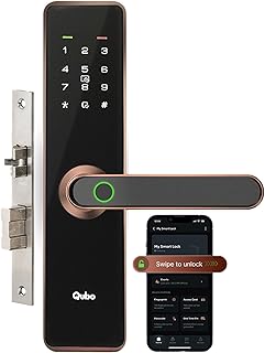 QUBO Smart Door Lock Essential Copper from Hero Group | 7-Way Unlocking | Mobile App | Fin Amazon sale