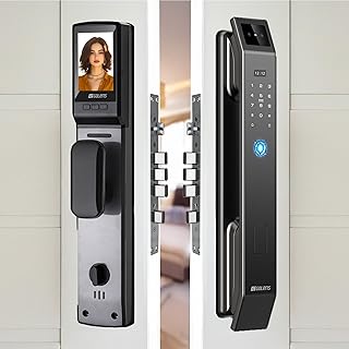 Golens X95 Luxury Smart Door Lock | 9 Ways Unlocking | 3D Face ID | Palm | Fingerprint | M Amazon sale
