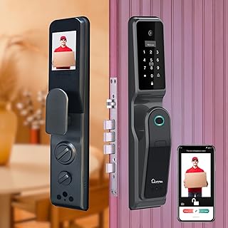 LAVNA LA44 | 8 Way Smart Door Lock with Camera N Face, Fingerprint, Mobile App, WiFi + Blu Amazon sale