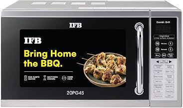 IFB 20L Grill Microwave Oven with 61 Standard Cook Menus (20PG4S, Silver, Multi-Stage Cook Amazon sale