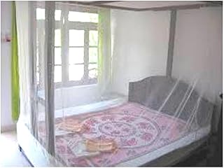 Shahji Creation Double Bed Ivory 7X7 feet Nylon Mosquito Net Amazon sale