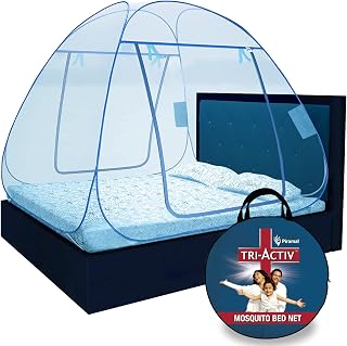 Tri-Activ Mosquito Net for Double Bed I King-Size Premium Machardani by Piramal I 30 GSM I Amazon sale