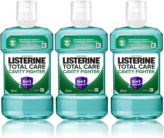 Listerine Cavity Fighter Mouthwash Liquid, Removes 99.9% Germs, prevents cavities, 250ml C Amazon sale
