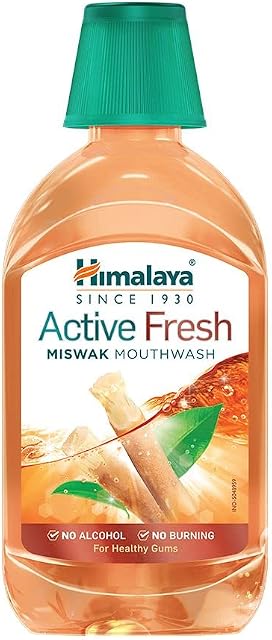 Himalaya Active Fresh Miswak Mouthwash 215ml-No Alcohol-Strong Gums,Fresh Breath,12hr Germ Amazon sale