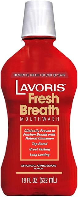 Lavoris mouth wash fight morning breath with Zantrate, Cinnamon - 1 ltr Cinnamon Amazon sale