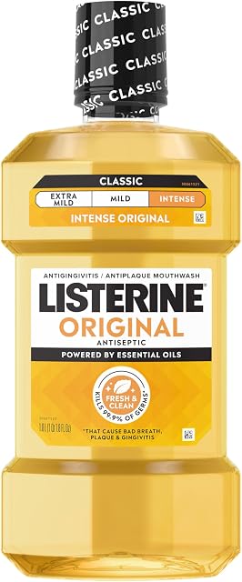 Original Listerine Antiseptic Mouthwash Kills Bad Breath Germs, 1 L Original Amazon sale