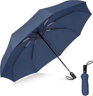 inulec Automatic Travel Umbrella - Stylish Windproof For Rain & Compact, Strong for Wind, Amazon sale