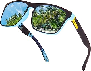 Dervin UV Protected Retro Square Light Weight Matt Finish Polarized Sunglasses for Men and Amazon sale