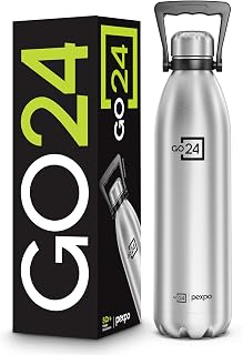 Go24 pexpo Echo Pro ISI Certified Stainless Steel Water Bottle 2000ml Hot & Cold Thermos W Amazon sale