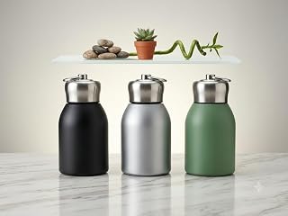 Stainless Steel Mini Vacuum Insulated Water Bottle 300ml Thermos Flask, Portable Design, T Amazon sale