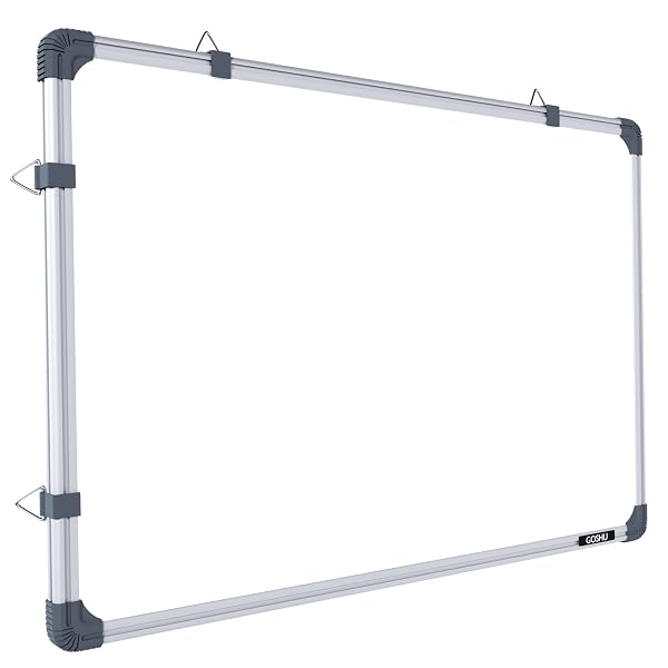 GOSHU Aluminium Non Magnetic 3 Feet X4 Feet Double Sided White Board And Chalk Board Front Amazon sale