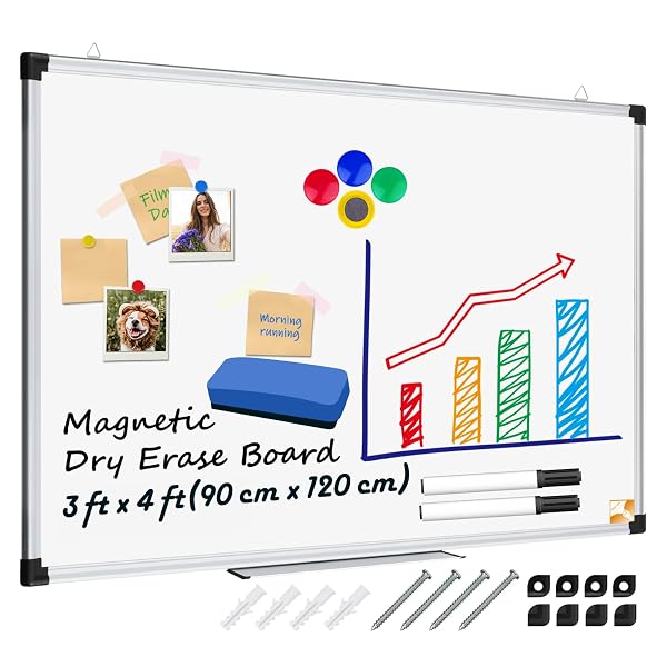 REDSCAPE® Whiteboard Dry Erase Board, Magnetic Whiteboard for Wall 3x4 ft Aluminum Frame f Amazon sale