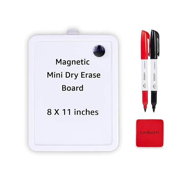LifeKrafts Magnetic Dry Erase White Board | 8x11 Inches | Mini Writing Board for Fridge & Amazon sale