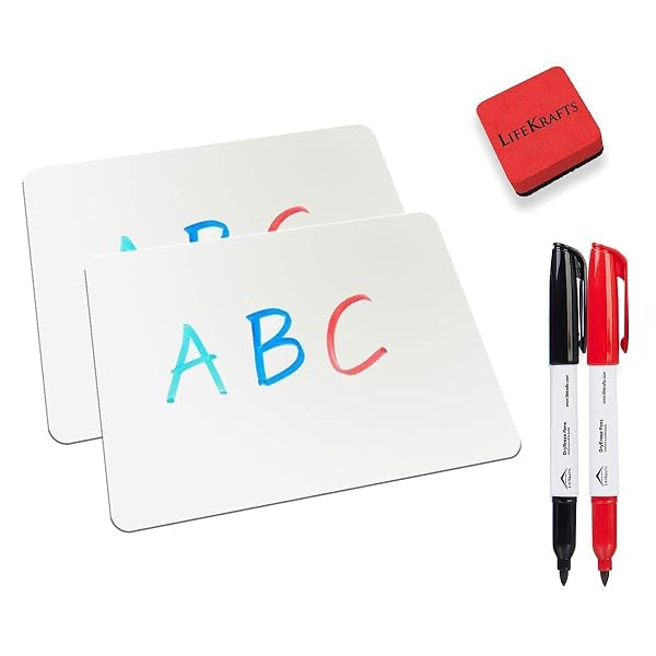 LifeKrafts Dry Erase Lap Boards | Pack of 2 | 9 x 12 Inch | Reusable Single-Sided White Bo Amazon sale