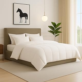 Double Size Comforter - 300 GSM Warm Quilt Blanket Rajai, White, Down Alternative Duvet In Amazon India sale