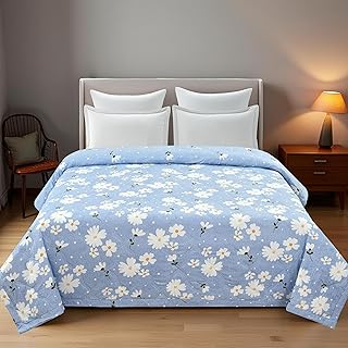 IVAZA UltraSonic Quilted 120 GSM Microfibre Reversible Double Bed Printed Comforter/Quilt/ Amazon India sale