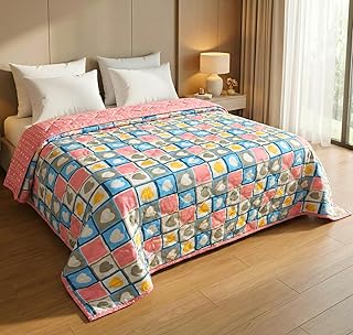 BSB HOME Ultrasonic Quilted AC Comforter 220 GSM|Premium Microfiber Reversible All Season Amazon India sale