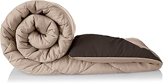 Amazon Brand - Solimo Microfibre Reversible Comforter, Double (Subtle Beige & Walnut Brown Amazon India sale