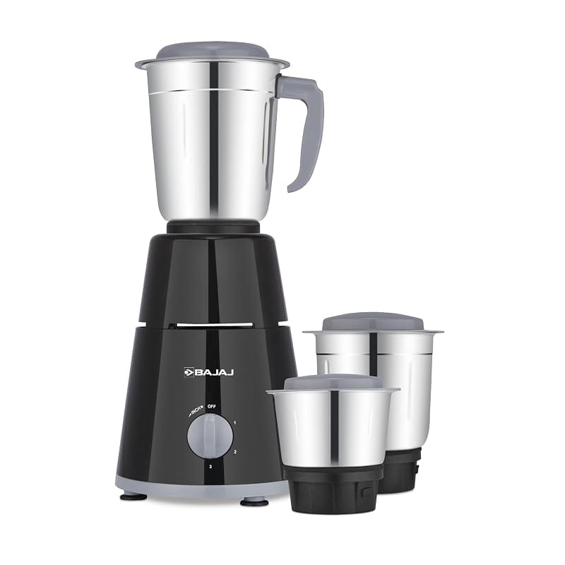 Bajaj GX-1 Mixer Grinder 500W, 3 Stainless Steel Jars Amazon sale