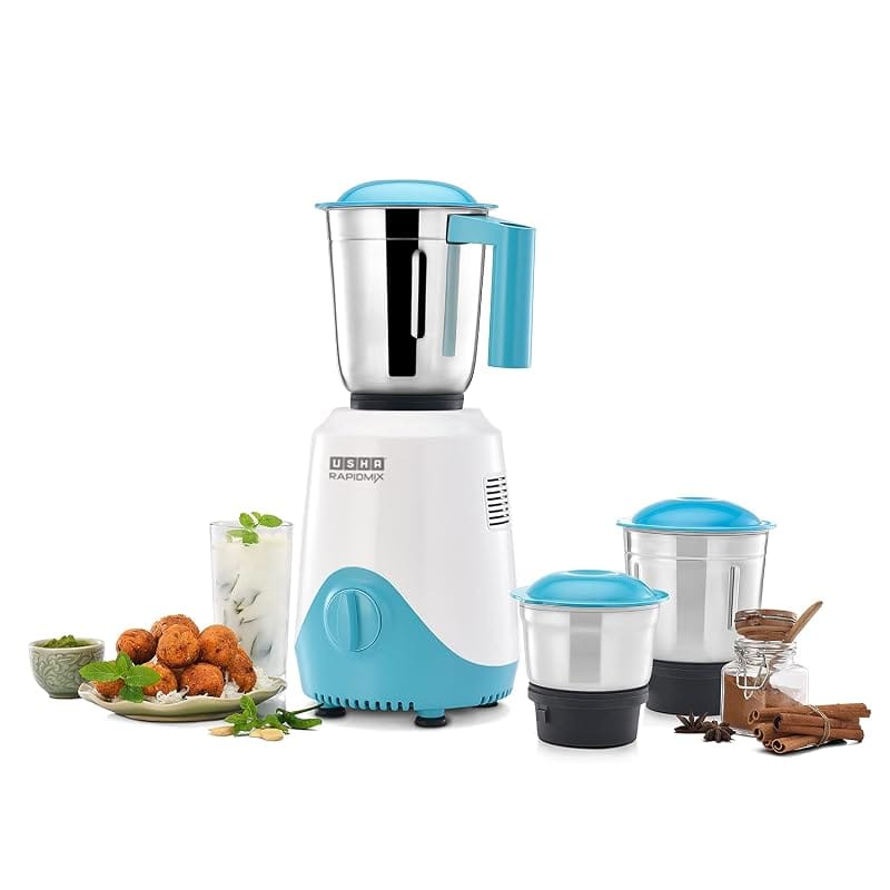 USHA Rapidmix 500-Watt Copper Motor Mixer Grinder, 3 Jars Amazon sale