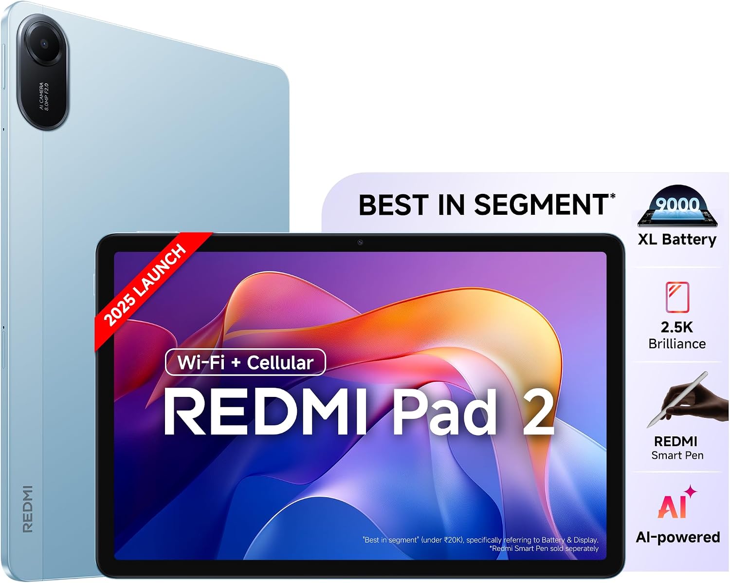 Redmi Pad 2 11-inch 8GB 256GB Wi-Fi + 4G Tablet Amazon sale