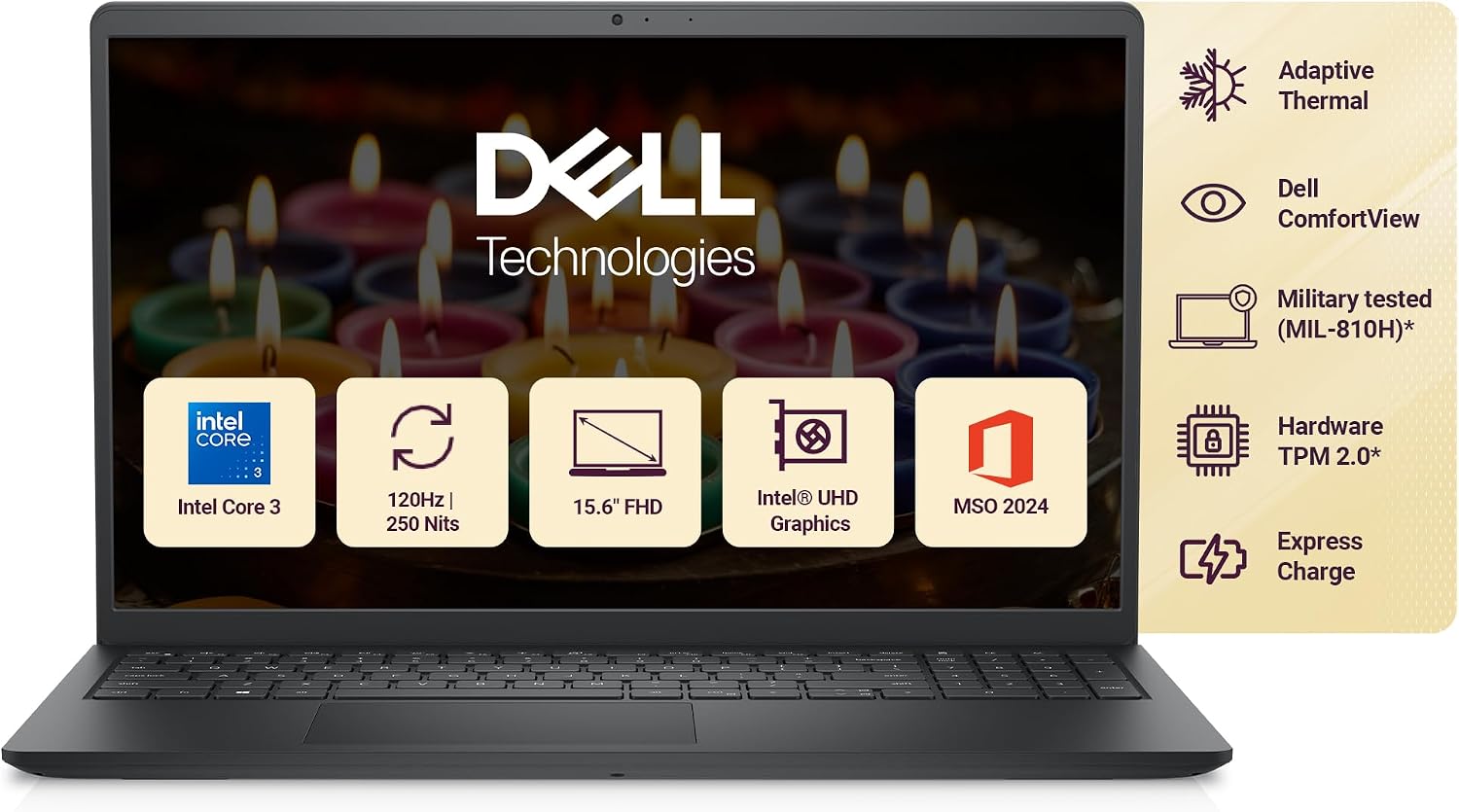 Dell 15 Core 3 100U 16GB 512GB 120Hz Laptop Amazon sale