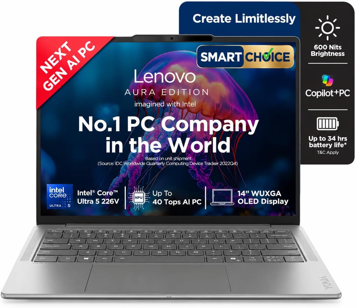 Lenovo Yoga Slim 7 Core Ultra 5 226V 16GB 512GB OLED Laptop Amazon sale