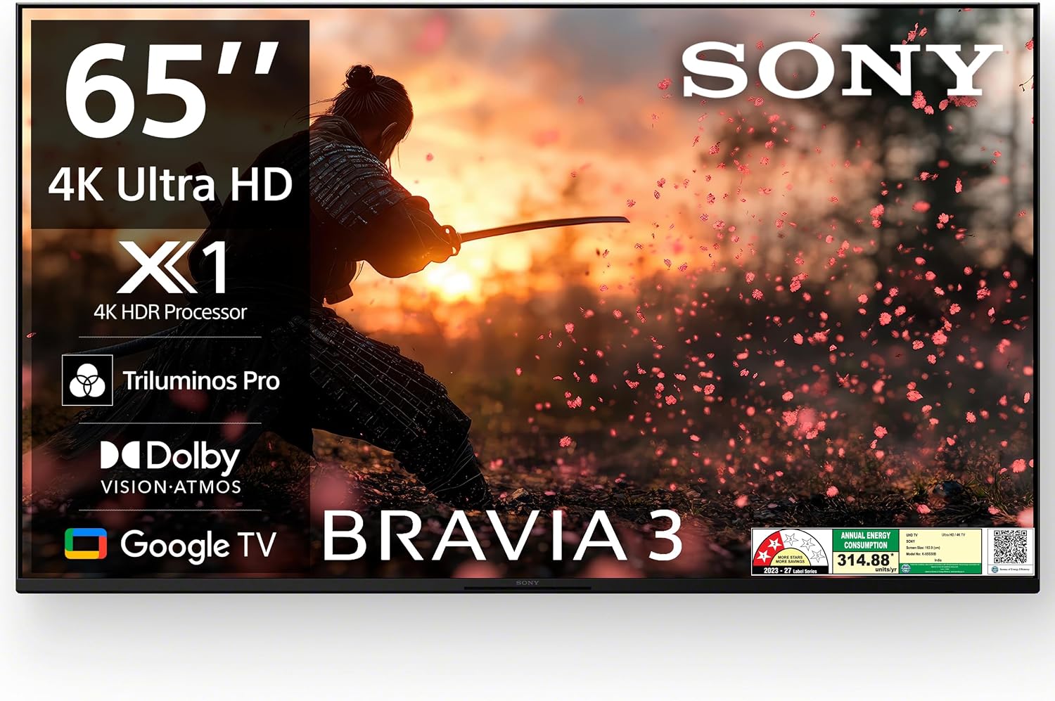 Sony BRAVIA 3 Series 65-inch 4K Ultra HD AI Smart LED Google TV K-65S30B Amazon sale