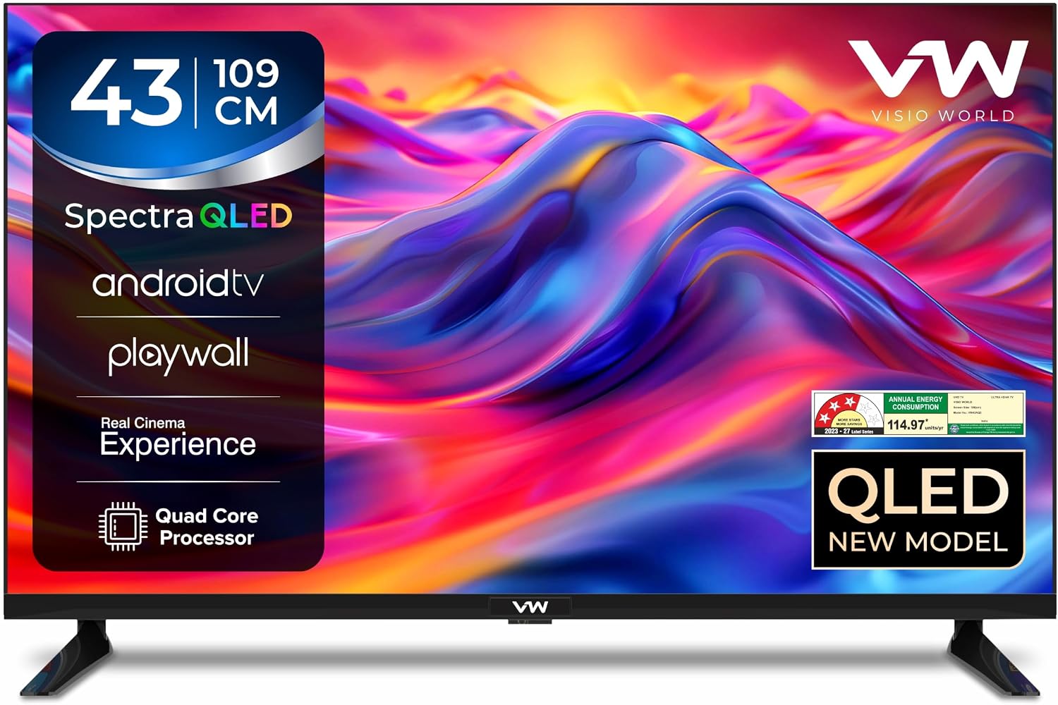 Visio World 43-inch Spectra Series Full HD Smart QLED Android TV VW43AQ3 Amazon sale