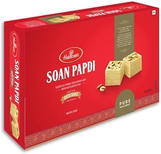 Haldiram's Soan Papdi 500g | Traditional Indian Sweet | Finest Ingredients | Crunchy Almon Amazon sale