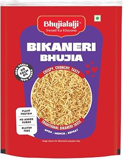 Bhujialalji Bikaneri Bhujia (pack of 1) 1kg | No Palm Oil | Rajasthani Bhujia Namkeen with Amazon sale