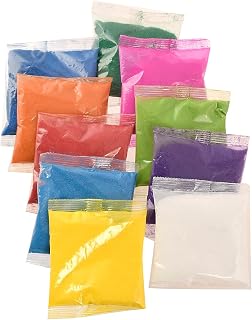 Saudeep India Rangoli Color Powder(1Kg-10 Colors) | Multicolored Rangoli | Rangoli Colour Amazon sale